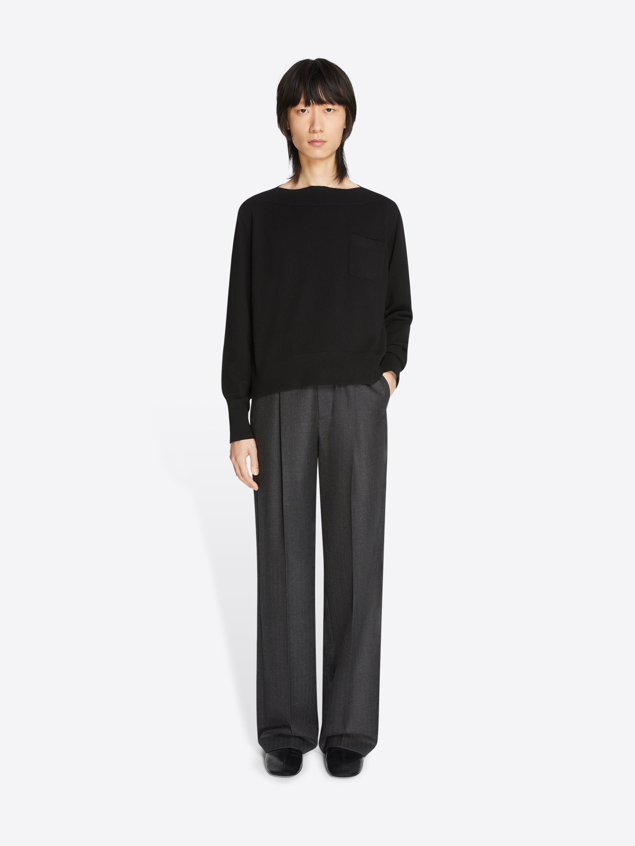 Straight Wool Pants