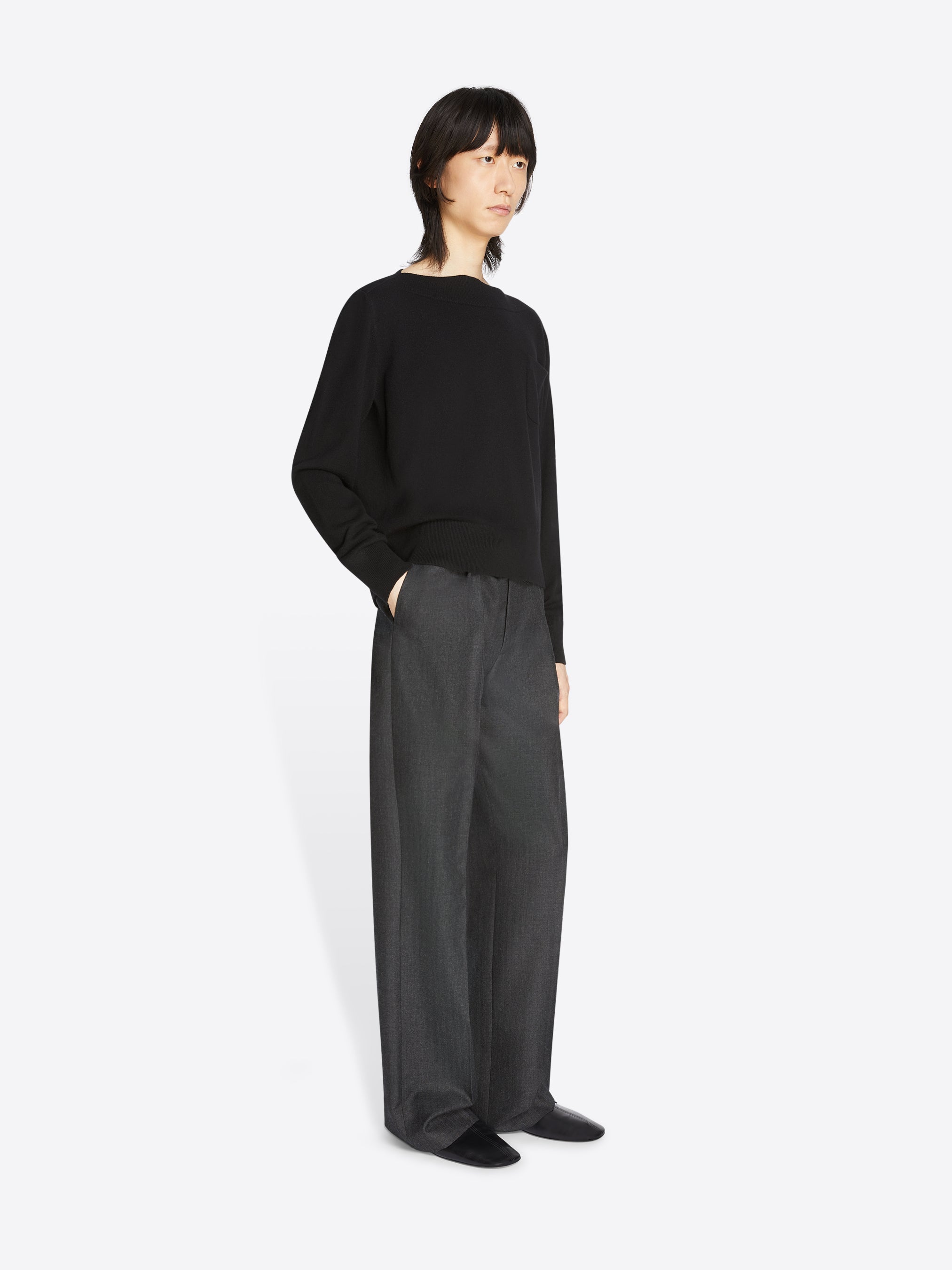 Straight Wool Pants