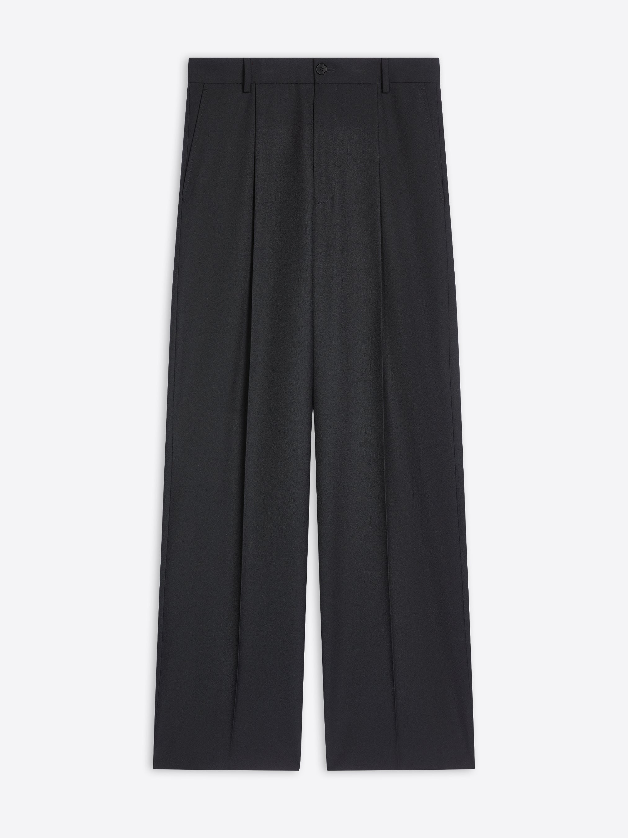 Straight Wool Pants