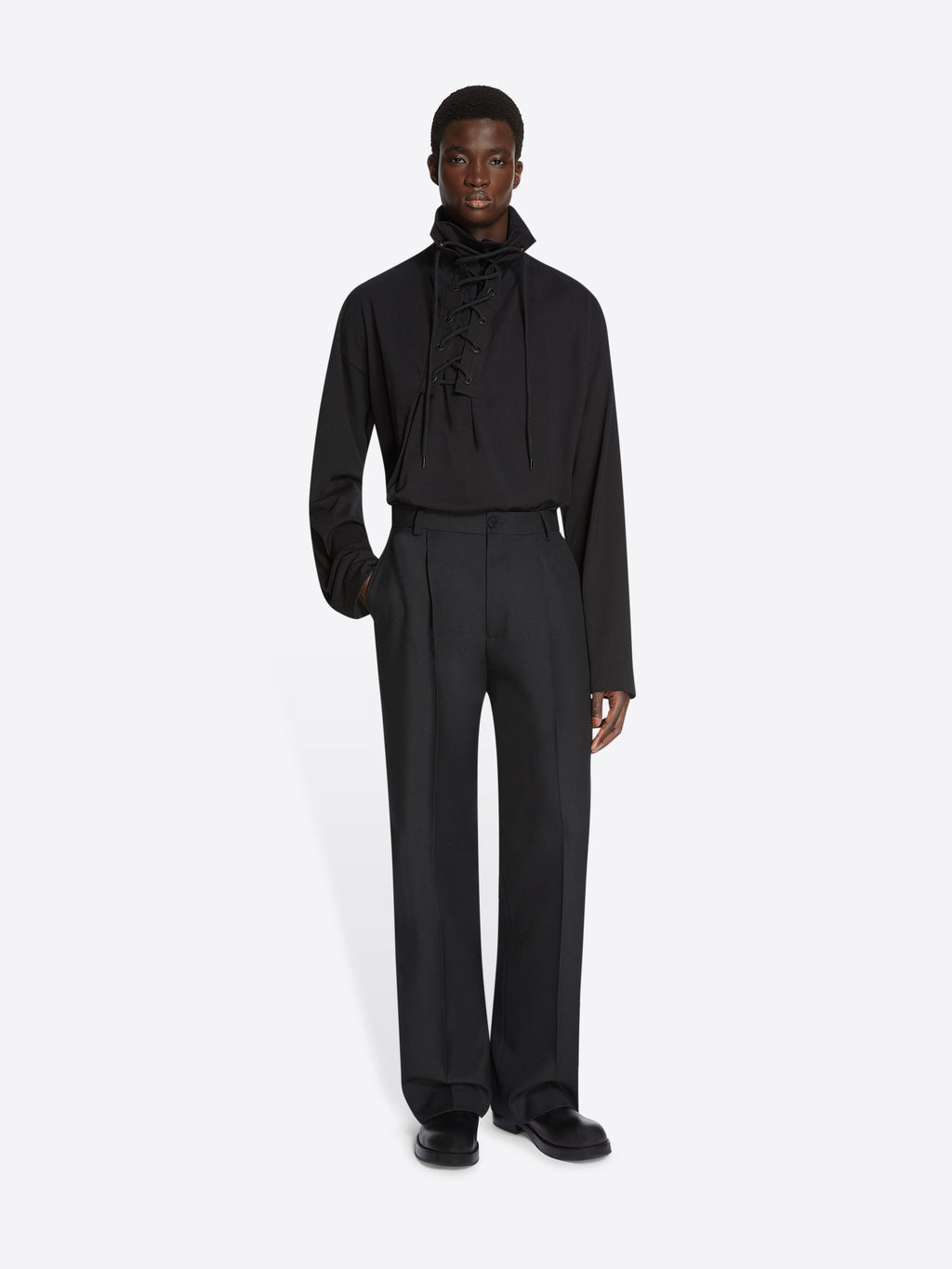 Straight Wool Pants