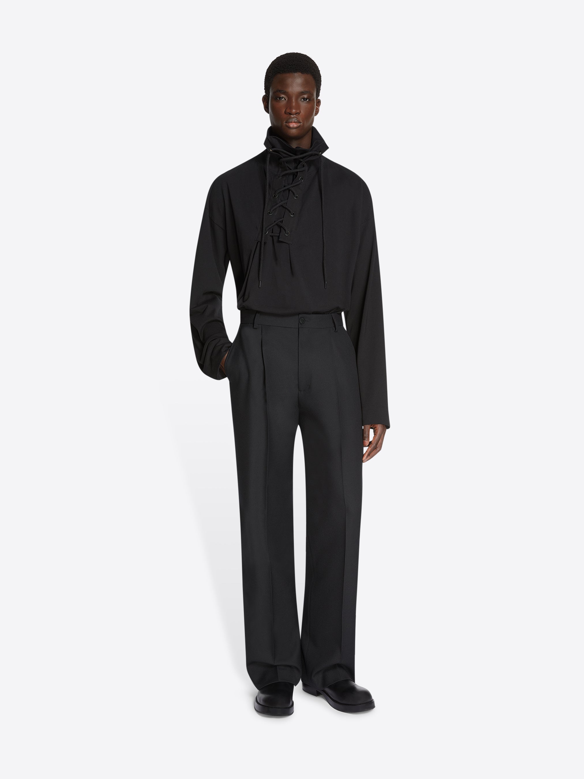 Straight Wool Pants