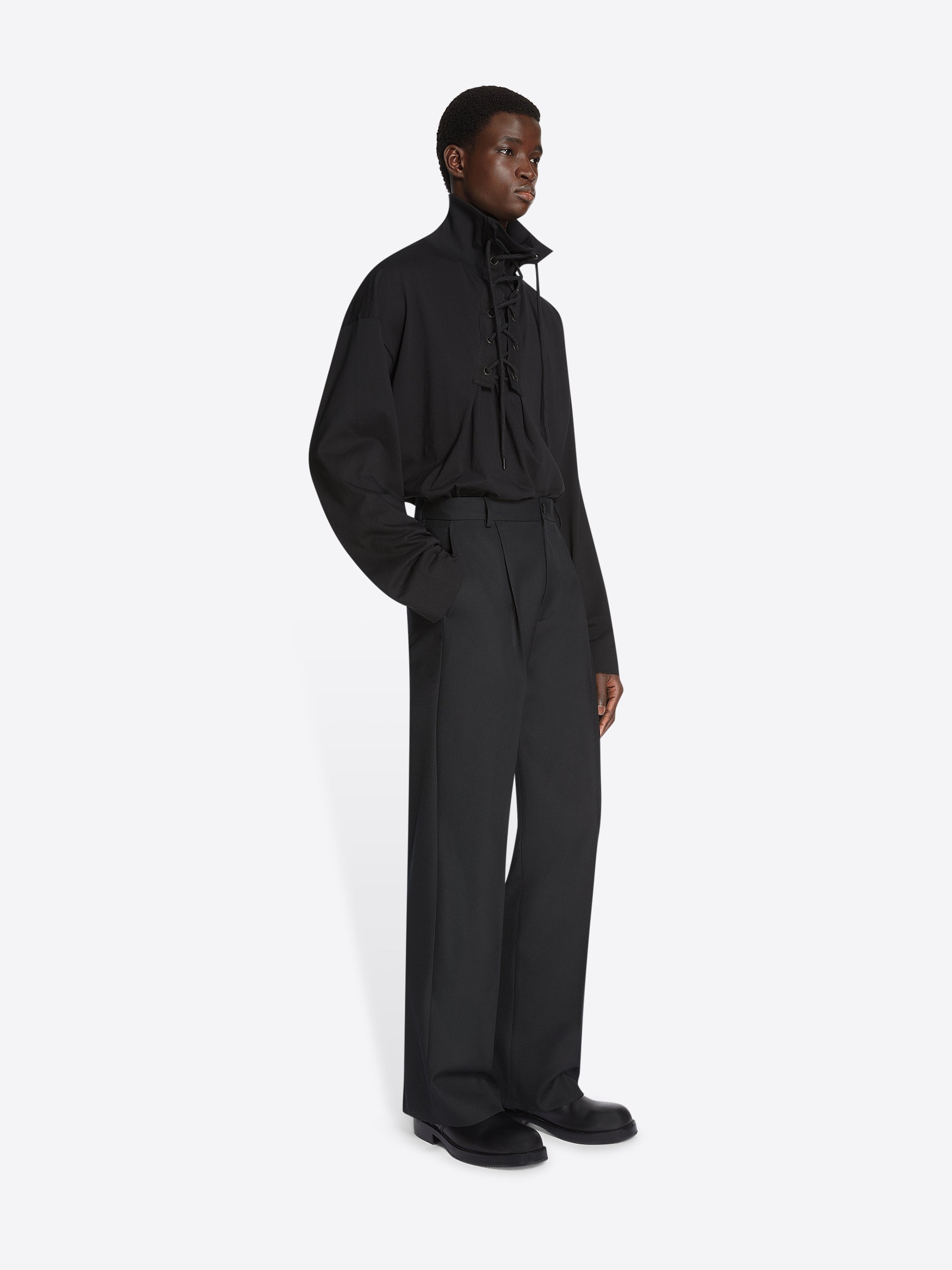 Straight Wool Pants